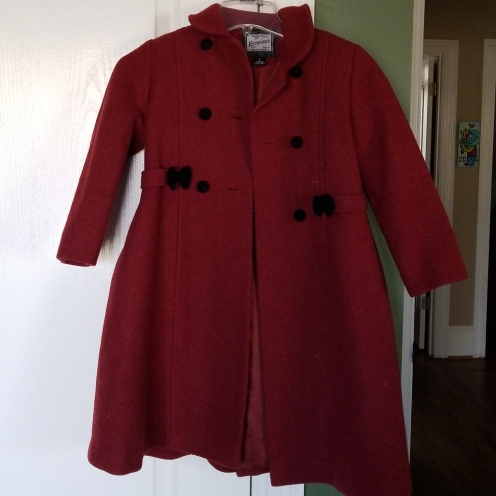 Rothschild wool dress coat maroon girls 6